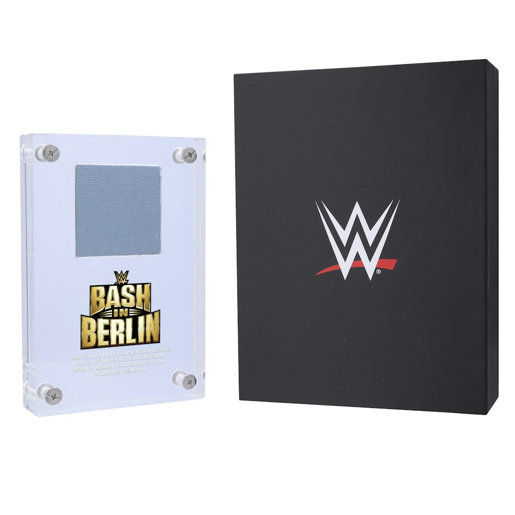 2024 WWE Bash In Berlin Match-Used Canvas Acrylic Display Case: $59.99
