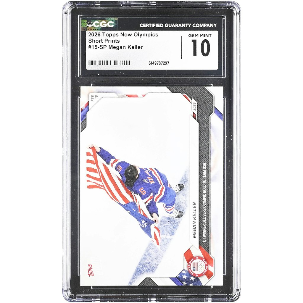 Megan Keller 2026 Topps Now Team USA Olympic Gold #15-SP CGC 10 Card: $149.99 Megan Keller 2026 Topps Now Team USA Olympic Gold #15-SP CGC 10 Card: $149.99