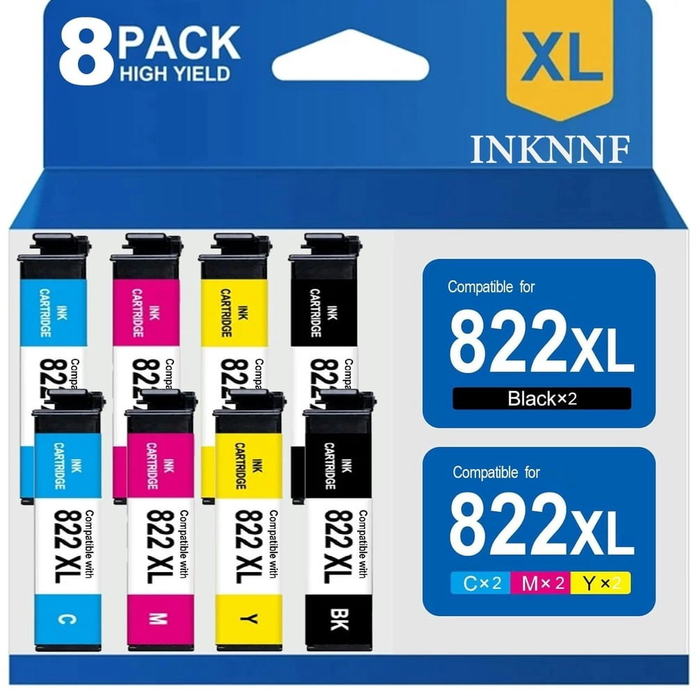 INKNNF 822XL High Yield Ink Cartridge 8-Pack: $41.03