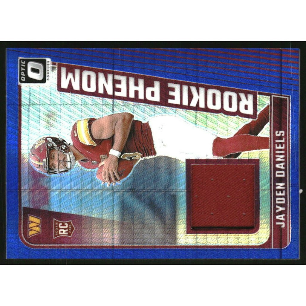 2024 Donruss Optic Jayden Daniels Rookie Phenoms Blue Hyper Card: $20 2024 Donruss Optic Jayden Daniels Rookie Phenoms Blue Hyper Card: $20