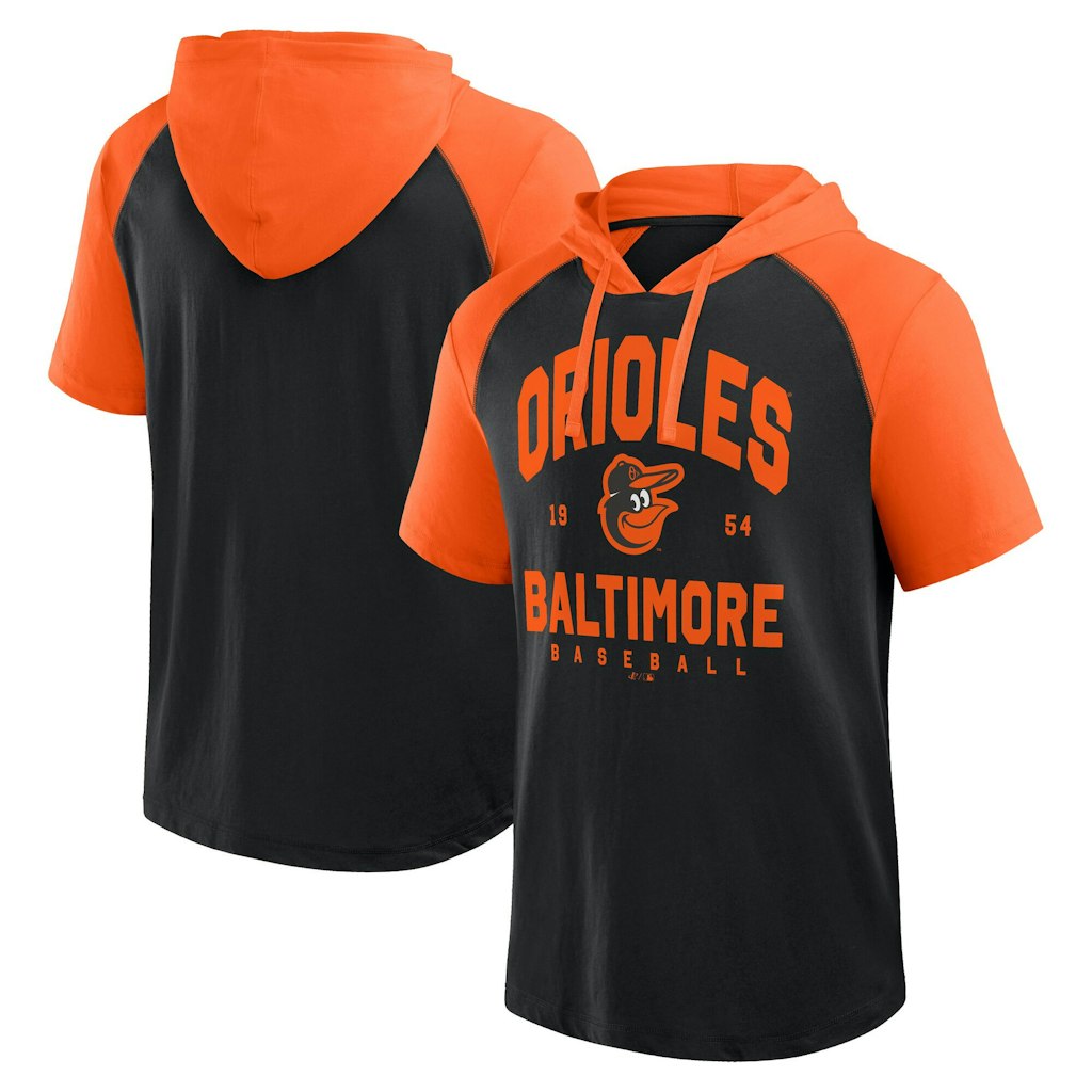 Baltimore Orioles Men's Logo Athletic Raglan Short Sleeve Hoodie: $32.99 Baltimore Orioles Men's Logo Athletic Raglan Short Sleeve Hoodie: $32.99