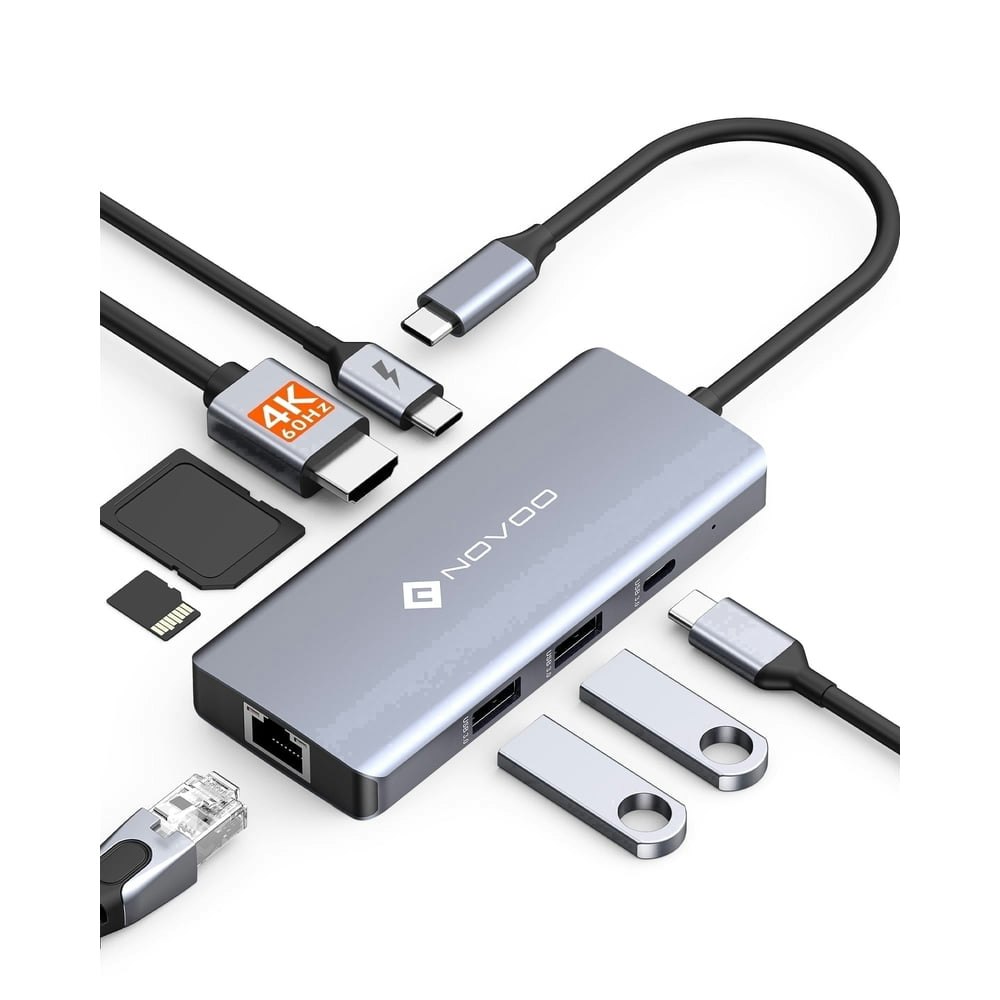 Novoo 8-in-1 USB-C Multiport Hub: $26.66 Novoo 8-in-1 USB-C Multiport Hub: $26.66