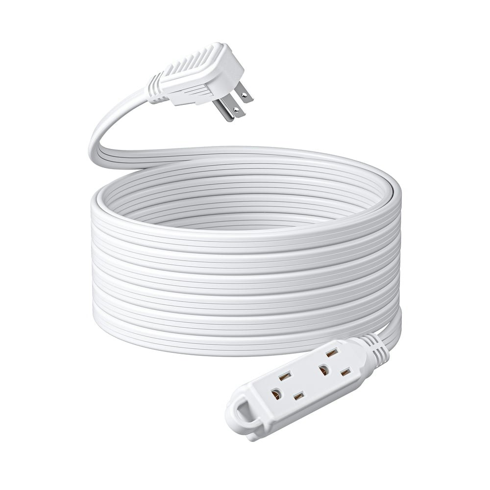 Dewenwils 25-Foot 3-Outlet Flat Plug Extension Cord: $19.99 Dewenwils 25-Foot 3-Outlet Flat Plug Extension Cord: $19.99