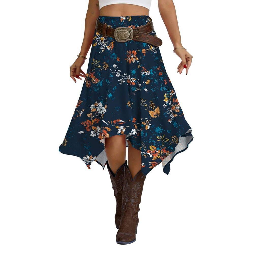 Airmenty Women's High-Waisted Flowy Midi Skirt: $14.98 Airmenty Women's High-Waisted Flowy Midi Skirt: $14.98