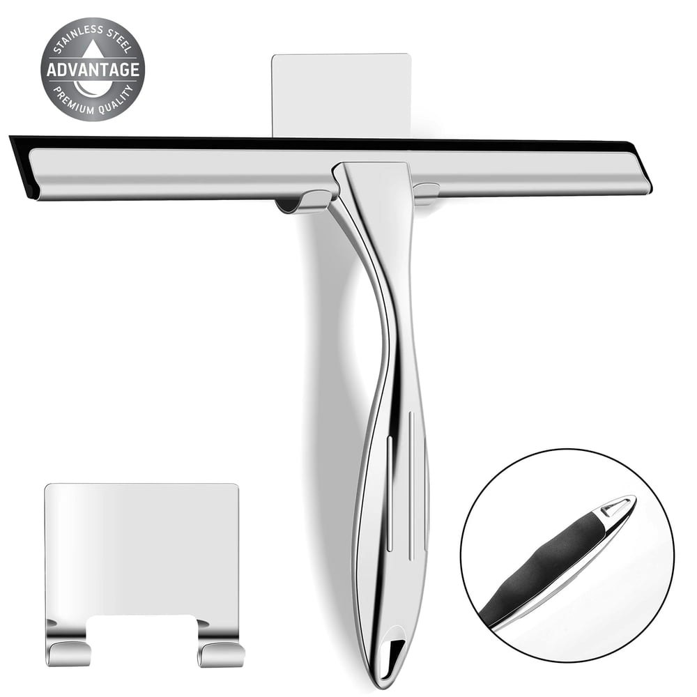 Aovky 10-Inch Stainless Steel Shower Squeegee: $11.49