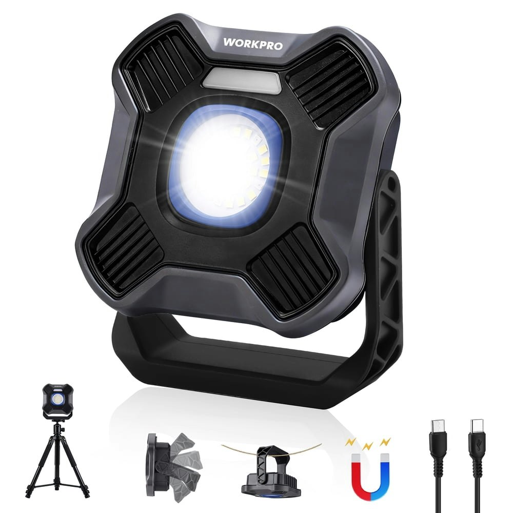 Workpro 2,000-Lumen Rechargeable LED Work Light: $16.99 Workpro 2,000-Lumen Rechargeable LED Work Light: $16.99