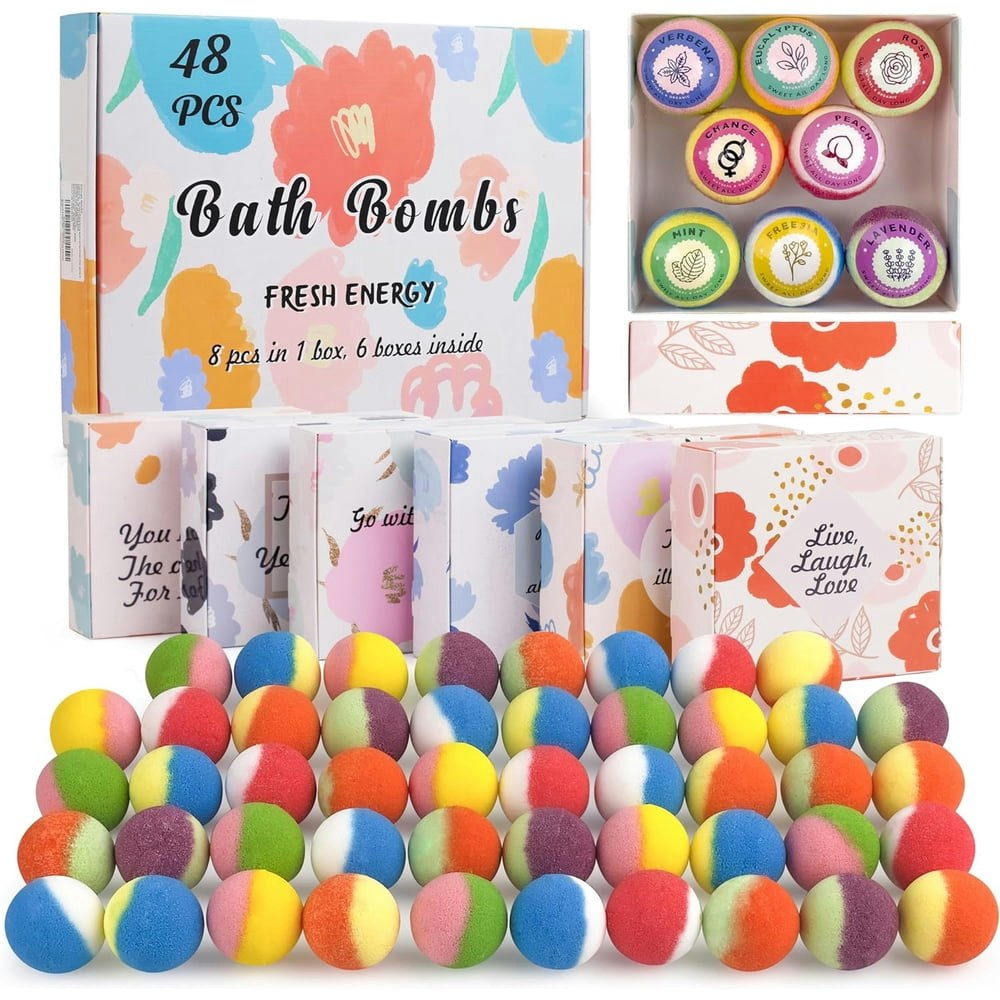 PickMora 48-Piece Bath Bomb Gift Set: $22.99 PickMora 48-Piece Bath Bomb Gift Set: $22.99