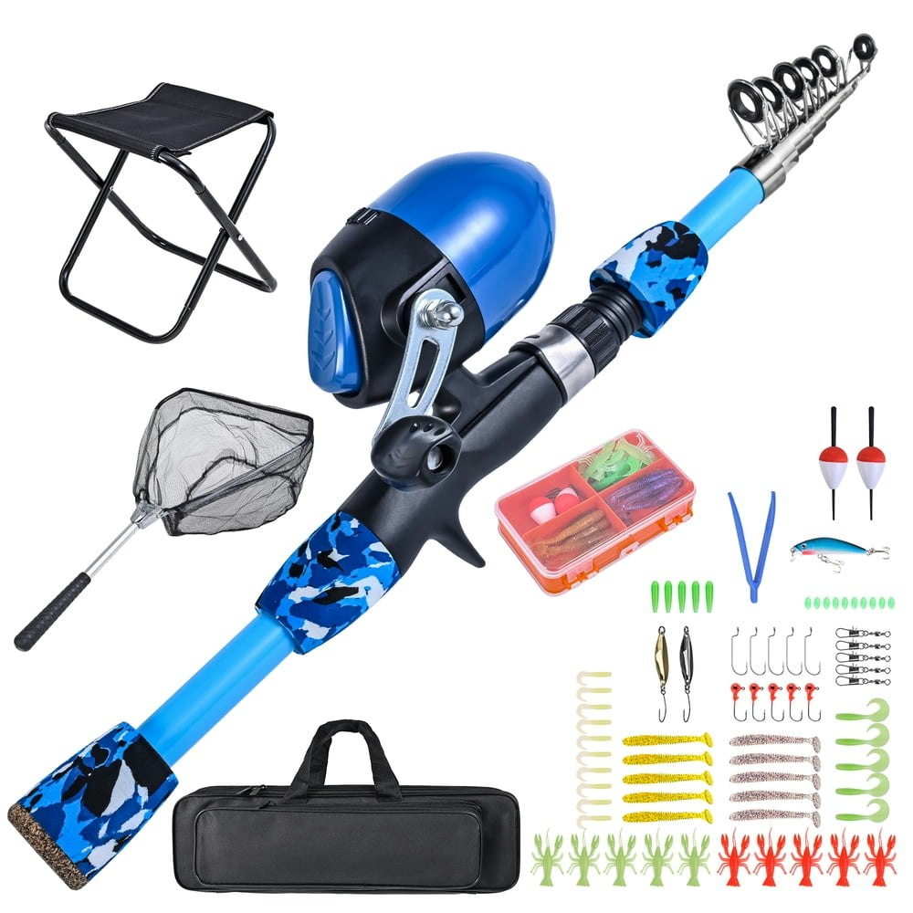 Blusea Kids Fishing Rod and Reel Combo Kit: $33.99 Blusea Kids Fishing Rod and Reel Combo Kit: $33.99