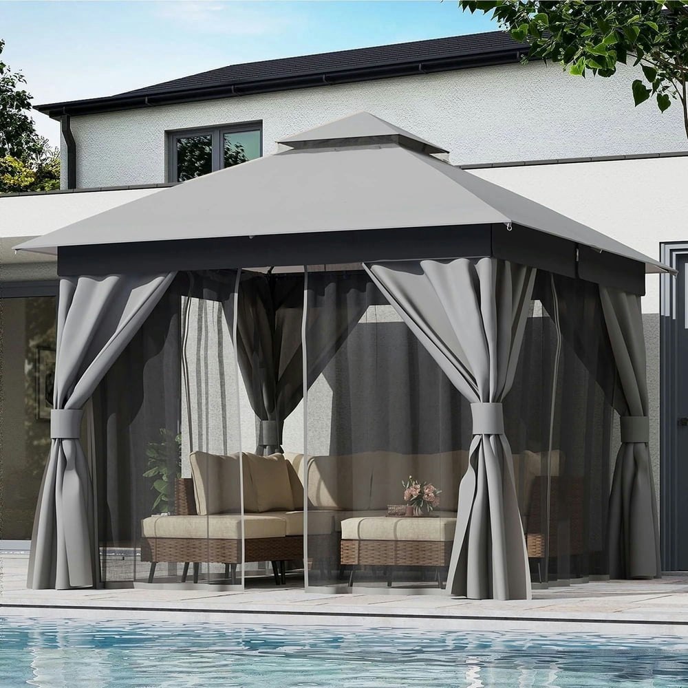 Lausaint Home 10x10-Foot Outdoor Patio Gazebo: $199.54