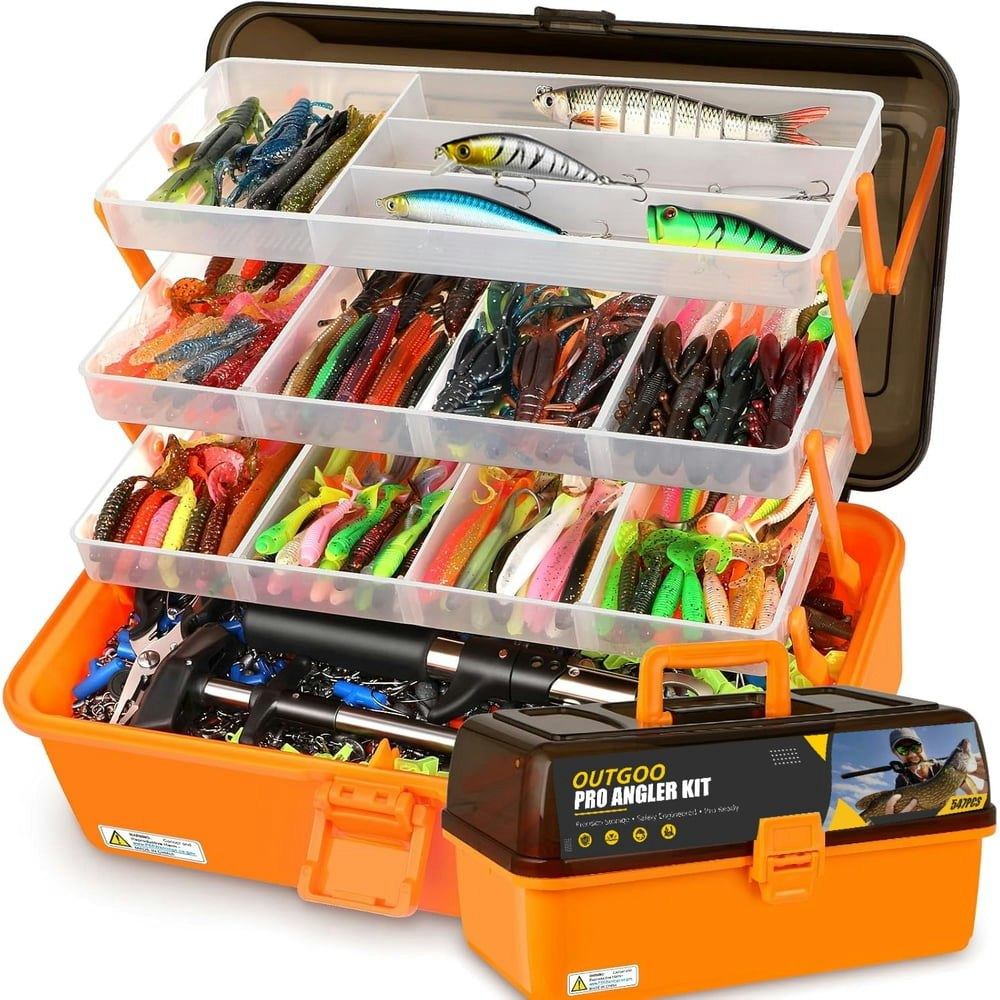 Outgoo 547-Piece 4-Layer Fishing Tackle Box and Lure Kit: $43.19 Outgoo 547-Piece 4-Layer Fishing Tackle Box and Lure Kit: $43.19