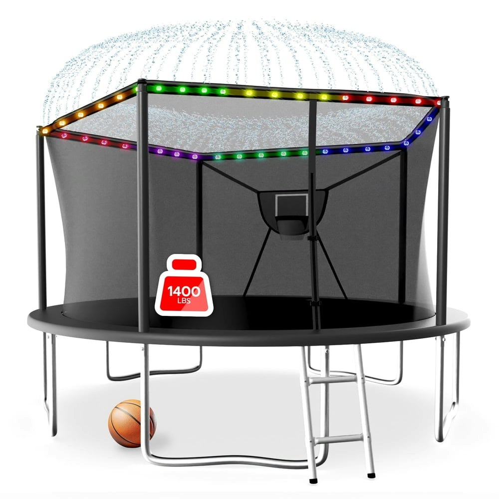 LHX 14-Foot Outdoor Trampoline with Basketball Hoop: $327 LHX 14-Foot Outdoor Trampoline with Basketball Hoop: $327