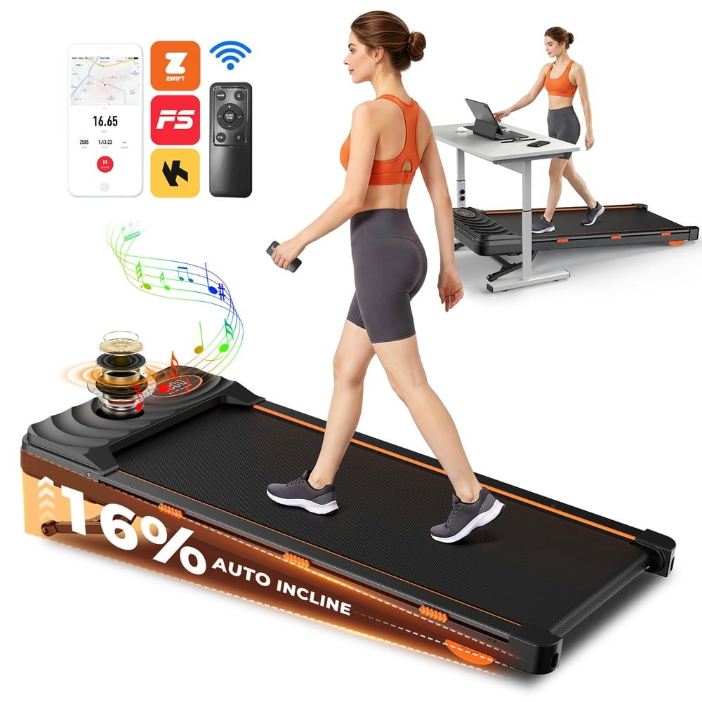 2.5HP 4 MPH Under Desk Walking Pad with 12-Level Incline: $159.94 2.5HP 4 MPH Under Desk Walking Pad with 12-Level Incline: $159.94