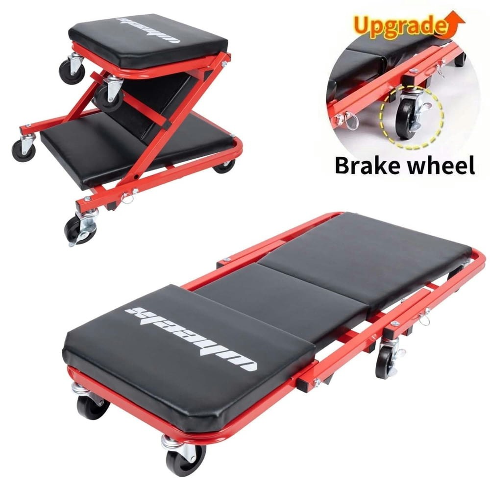 WheelX 36-inch 2-in-1 Foldable Mechanic Creeper and Seat: $35.99