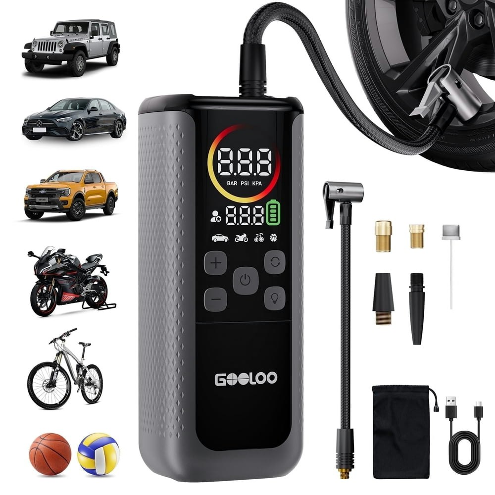 Gooloo GT160 160-PSI Cordless Dual-Cylinder Tire Inflator: $69.99 Gooloo GT160 160-PSI Cordless Dual-Cylinder Tire Inflator: $69.99