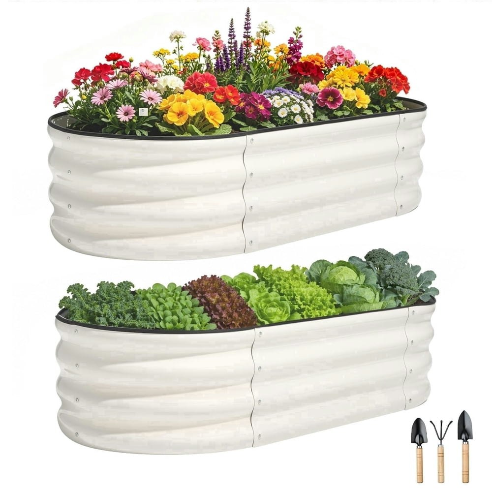 Obensky 4x2x1ft Galvanized Raised Garden Bed 2-Pack: $39.99 Obensky 4x2x1ft Galvanized Raised Garden Bed 2-Pack: $39.99