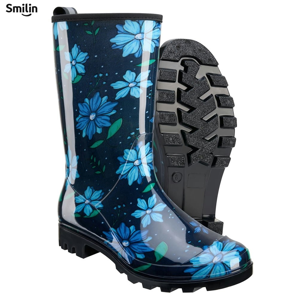 Smilin Women's Waterproof Ankle Rain Boots: $29.99 Smilin Women's Waterproof Ankle Rain Boots: $29.99