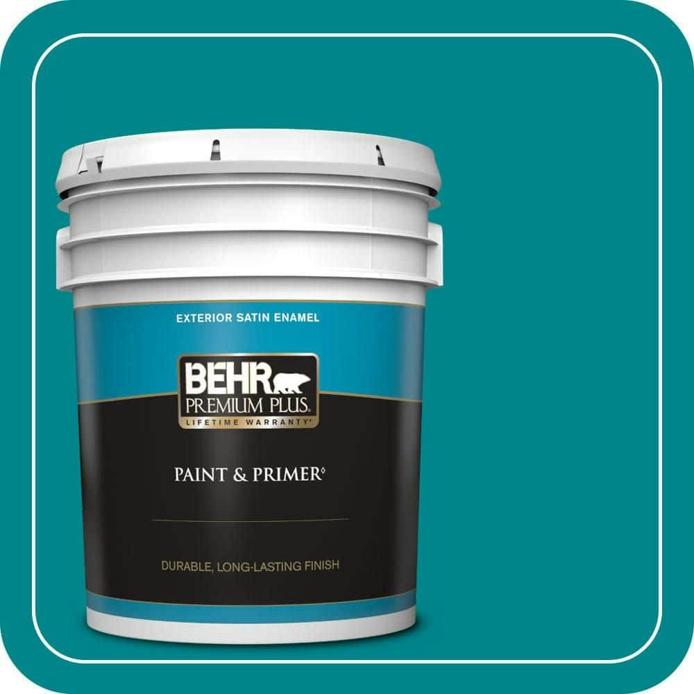 Behr Tucson Teal Satin Exterior Paint and Primer 5-Gallon: $225 Behr Tucson Teal Satin Exterior Paint and Primer 5-Gallon: $225