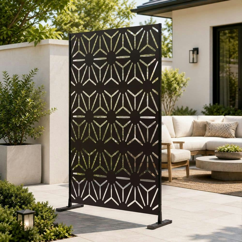 74-inch x 47.2-inch Galvanized Steel Privacy Screen: $172.14 74-inch x 47.2-inch Galvanized Steel Privacy Screen: $172.14