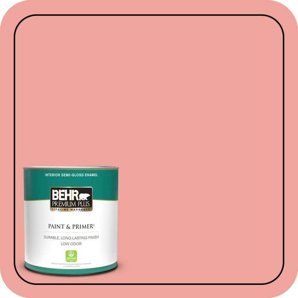 Modestly Peach Semi-Gloss Interior Paint and Primer 1-Quart Can: $20.48 Modestly Peach Semi-Gloss Interior Paint and Primer 1-Quart Can: $20.48
