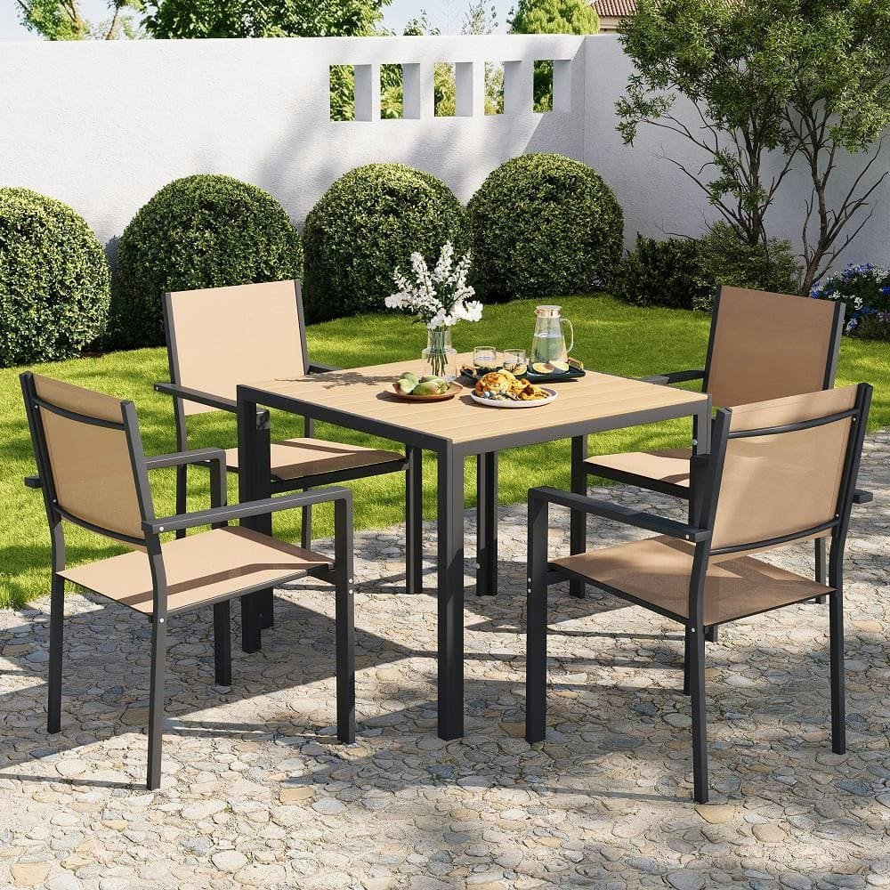 5-Piece Metal Outdoor Dining Set: $184.92 5-Piece Metal Outdoor Dining Set: $184.92