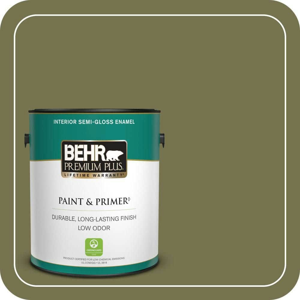 Behr Truly Olive Semi-Gloss Interior Paint and Primer 1-Gallon: $43.98 Behr Truly Olive Semi-Gloss Interior Paint and Primer 1-Gallon: $43.98