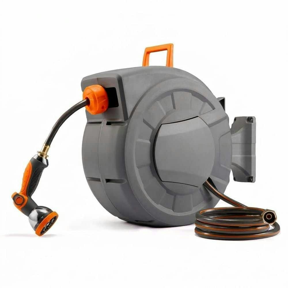 1/2-Inch x 100-Foot Wall-Mounted Retractable Garden Hose Reel: $245.44