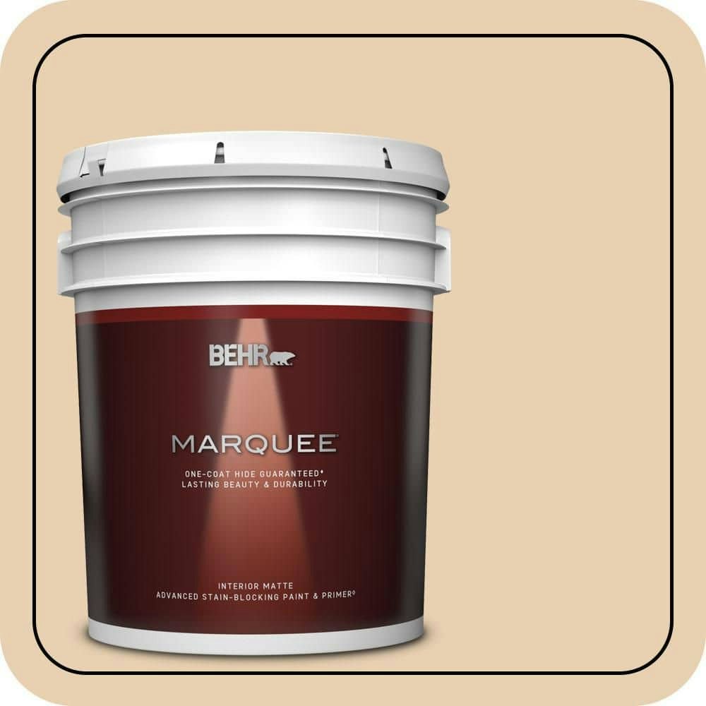 Behr White Bean Hummus 5-Gallon Matte Interior Paint and Primer: $259 Behr White Bean Hummus 5-Gallon Matte Interior Paint and Primer: $259