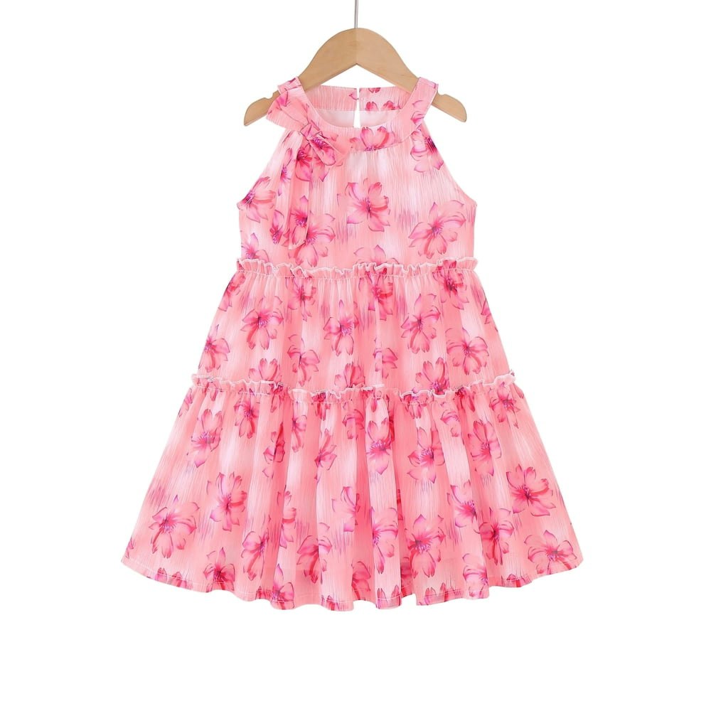 Toddler Girls' Floral Sleeveless Halter Dress: $11.99 Toddler Girls' Floral Sleeveless Halter Dress: $11.99