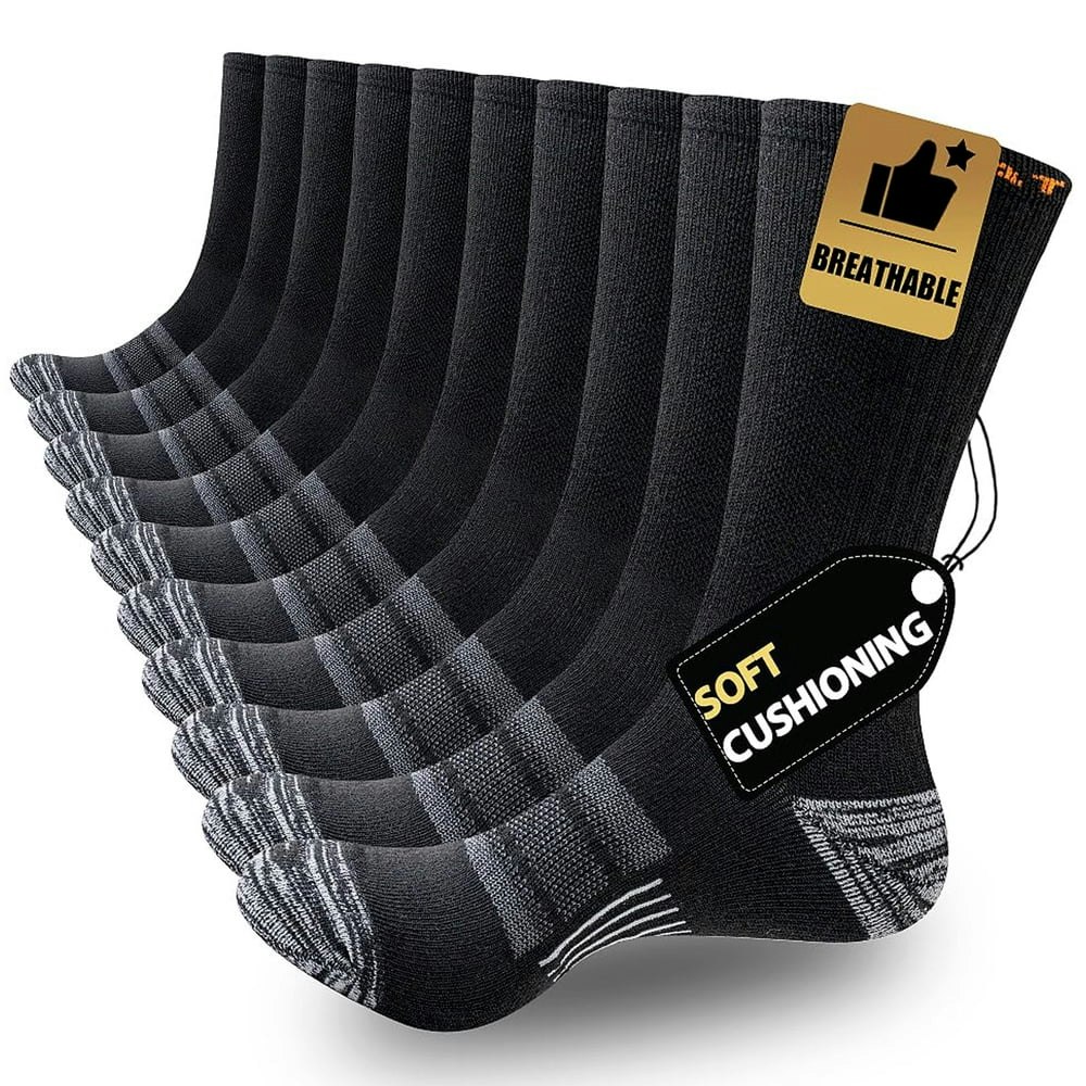 Diffybox Men's Athletic Cushioned Crew Socks 5-Pack: $17.99 Diffybox Men's Athletic Cushioned Crew Socks 5-Pack: $17.99
