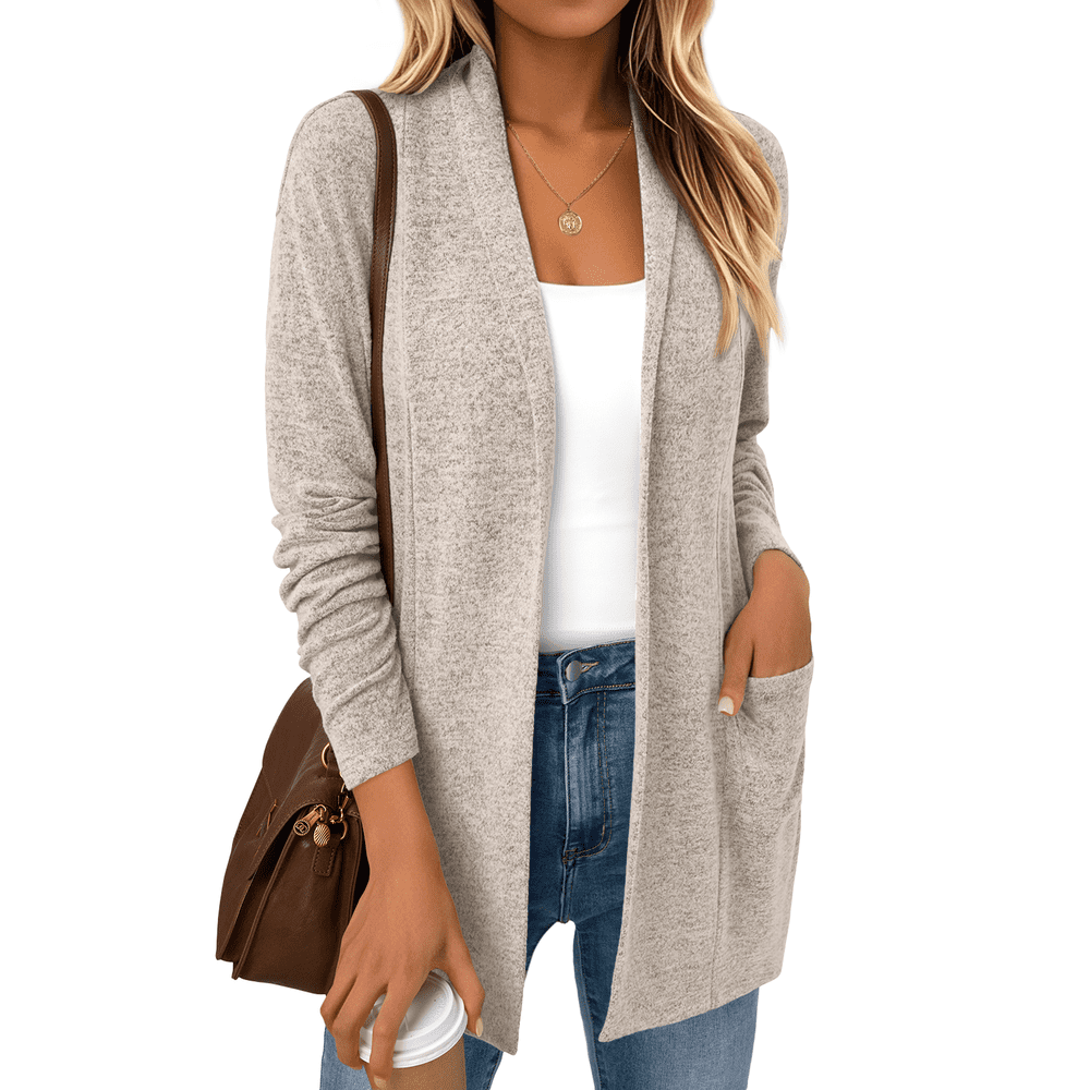 Sunbs Women's Long Sleeve Open Front Cardigan with Pockets: $13.99 Sunbs Women's Long Sleeve Open Front Cardigan with Pockets: $13.99