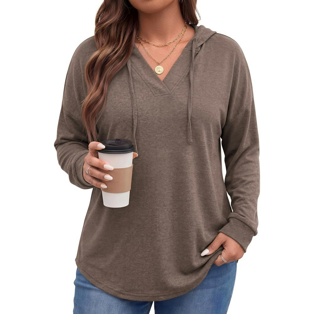 WellSize Women's V-Neck Pullover Hoodie: $18.99