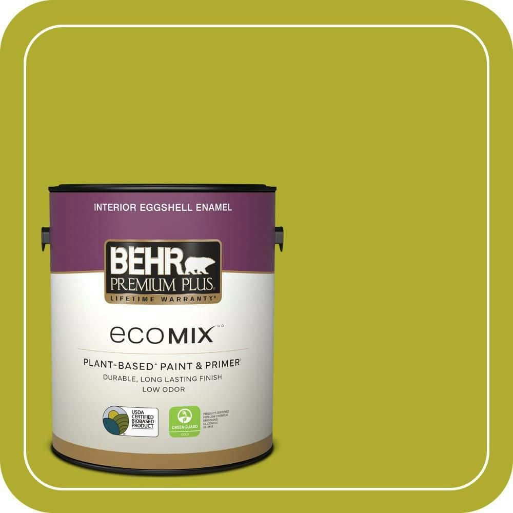 EcoMix Green Neon Eggshell Enamel Interior Paint & Primer 1-Gallon: $41.98 EcoMix Green Neon Eggshell Enamel Interior Paint & Primer 1-Gallon: $41.98