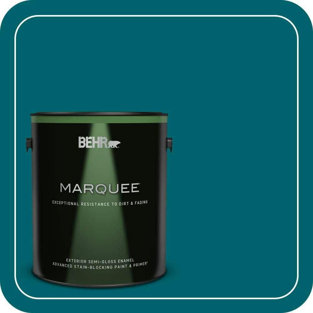 Behr Premium 1-Gallon Peacock Tail Semi-Gloss Exterior Paint and Primer: $71.98 Behr Premium 1-Gallon Peacock Tail Semi-Gloss Exterior Paint and Primer: $71.98