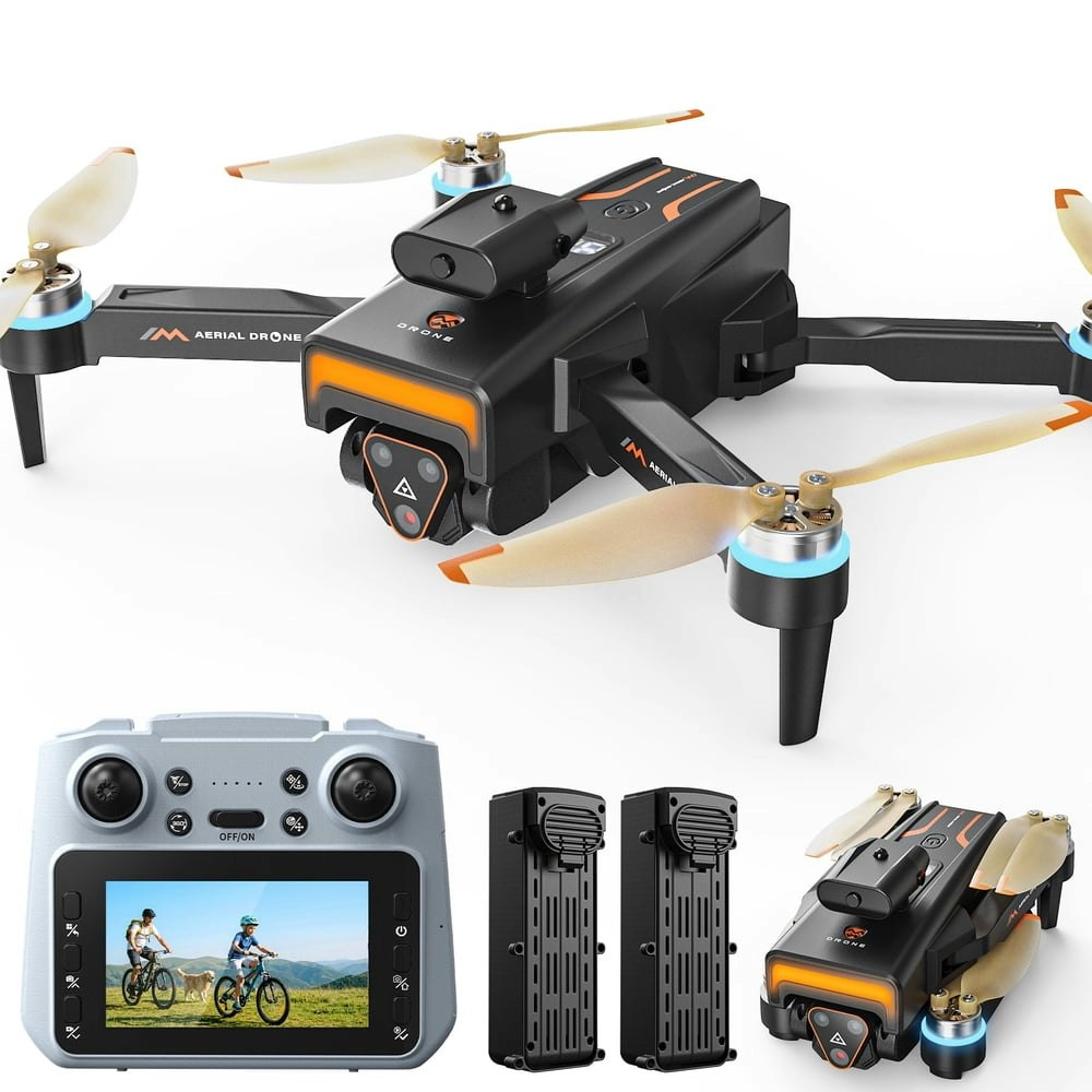 Wefone M4 Foldable Drone with Controller Screen 2-Pack: $84.99