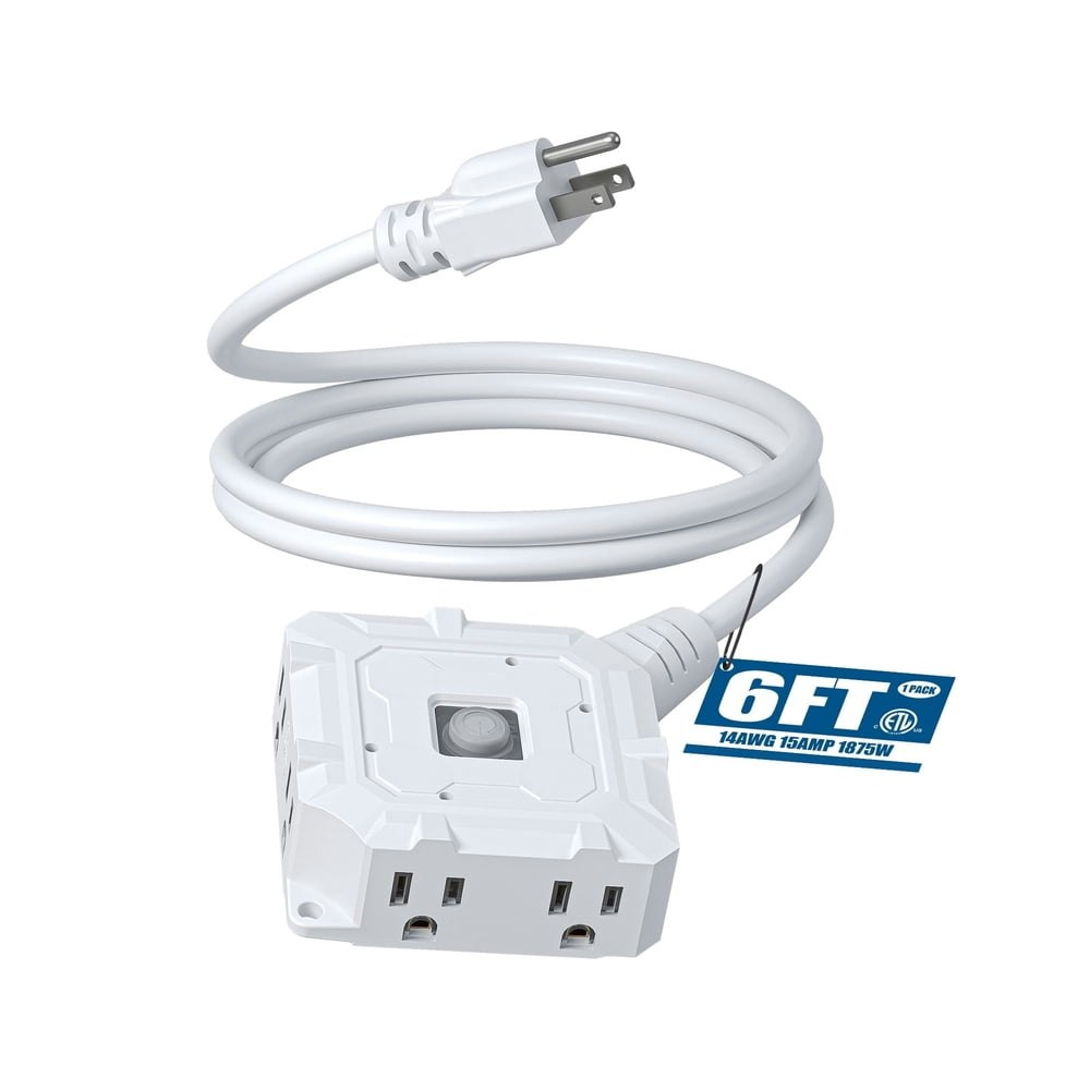 Dewenwils 6-Foot 14-Gauge 6-Outlet Heavy-Duty Extension Cord: $17.99 Dewenwils 6-Foot 14-Gauge 6-Outlet Heavy-Duty Extension Cord: $17.99
