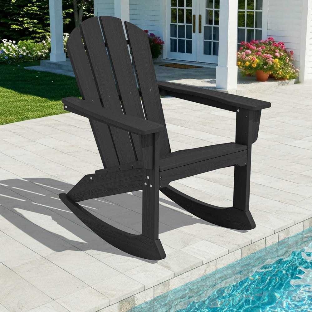 Serwall HDPE All-Weather Outdoor Rocking Adirondack Chair: $88.21 Serwall HDPE All-Weather Outdoor Rocking Adirondack Chair: $88.21
