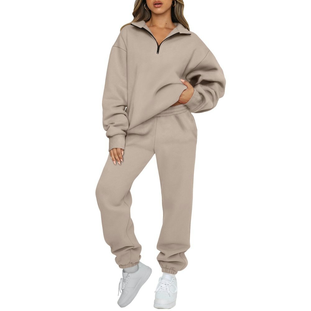 Sunbs Women's 2-Piece Long Sleeve Half-Zip Sweatsuit: $25.99
