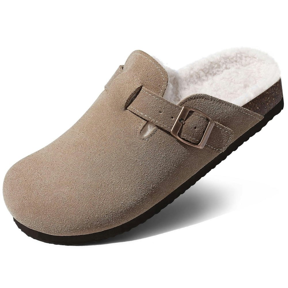 Litfun Women's Faux Fur Lined Suede Clogs: $33.99 Litfun Women's Faux Fur Lined Suede Clogs: $33.99