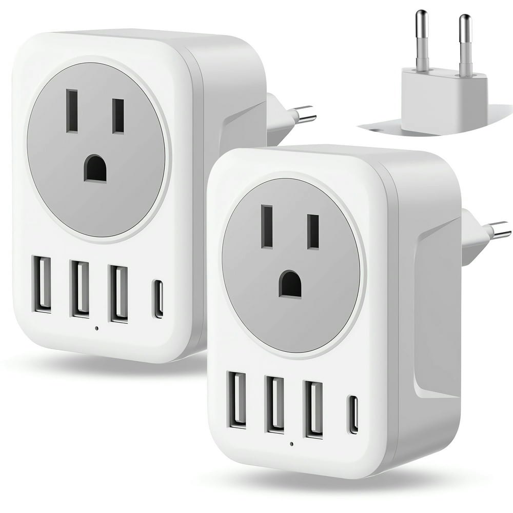 Meromore US to Europe Type C USB Plug Adapter 2-Pack: $17.09 Meromore US to Europe Type C USB Plug Adapter 2-Pack: $17.09