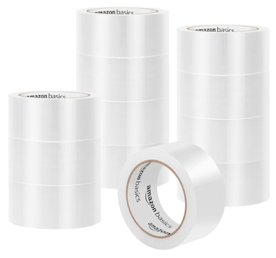 Amazon Basics Adhesive Packing Tape 55-Yard Roll 12-Pack for $17 + free shipping w/ Prime
