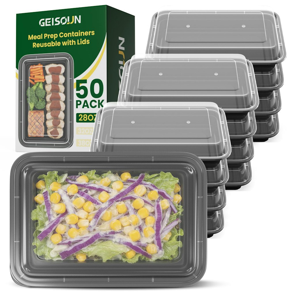 28-oz. Meal Prep Containers 50-Pack: $16 28-oz. Meal Prep Containers 50-Pack: $16