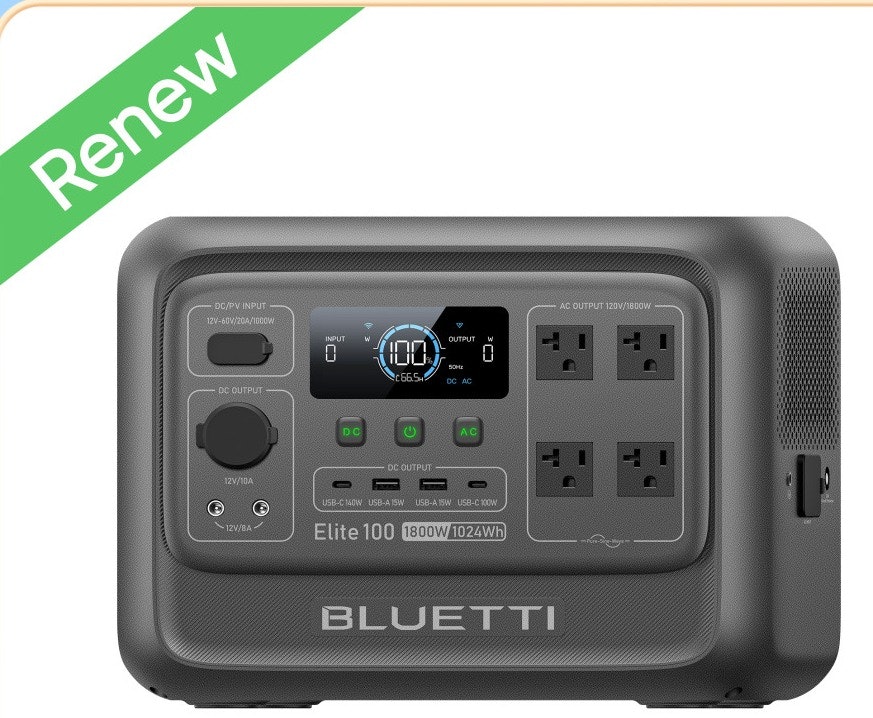 Certified Refurb Bluetti Elite 100 V2 1024Wh 1800W Portable Power Station: $359