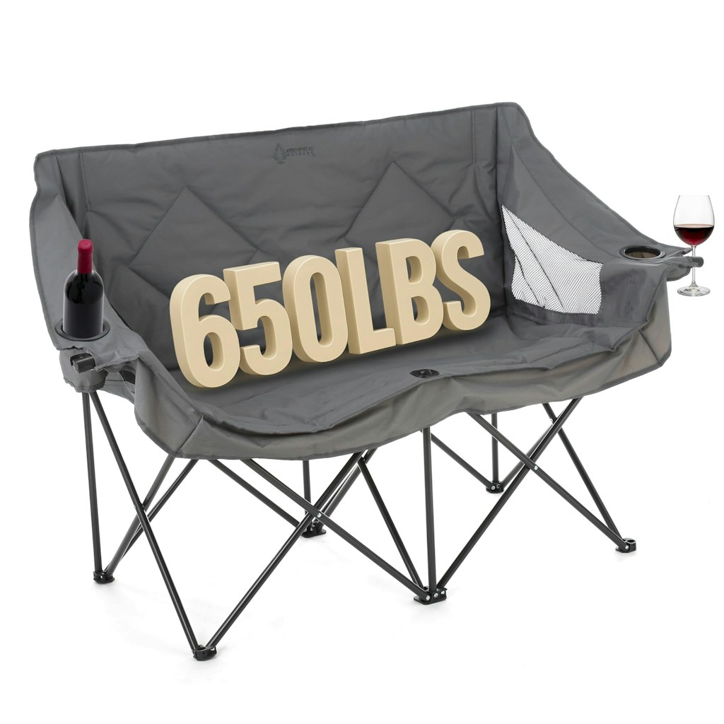 Arrowhead Outdoor Folding Double Camping Chair Loveseat: $40 Arrowhead Outdoor Folding Double Camping Chair Loveseat: $40
