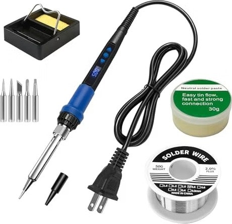 Fumeiyi 80W Adjustable Temperature Soldering Iron Kit: $13.99