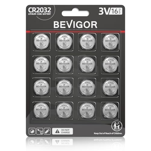 Bevigor CR2032 3V Lithium Coin Battery 16-Pack: $2.99