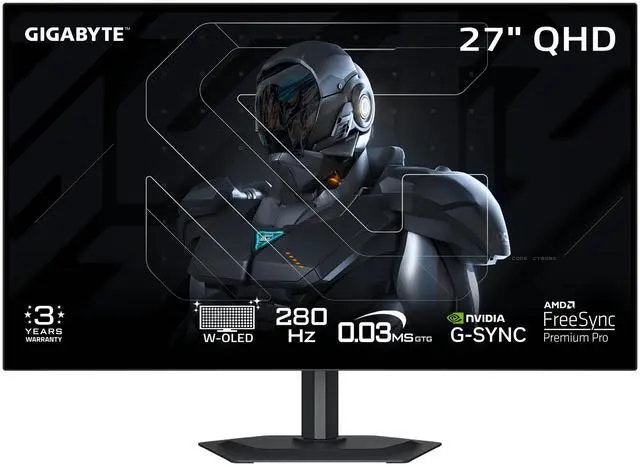 Gigabyte 27" 1440p 280Hz OLED Gaming Monitor: $450