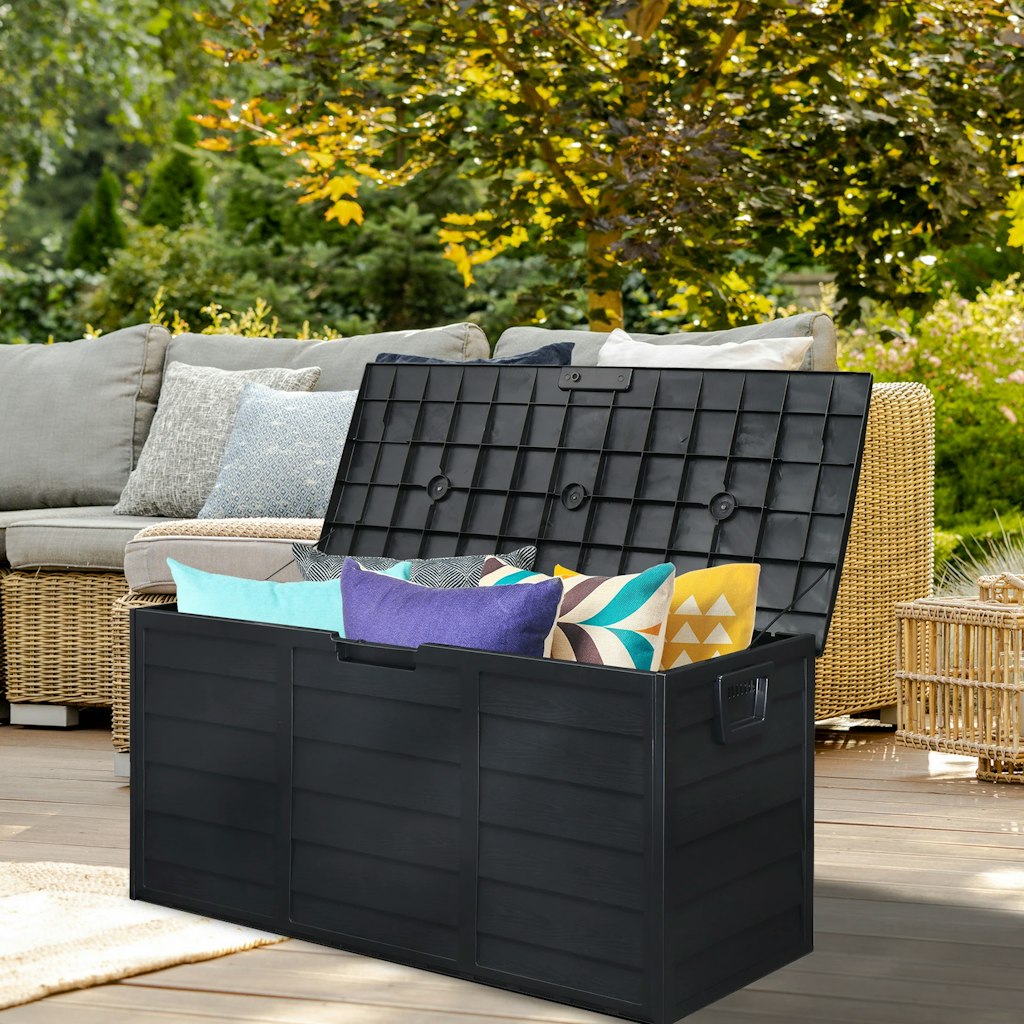 75-Gallon Lockable Outdoor Storage Deck Box: $31.97