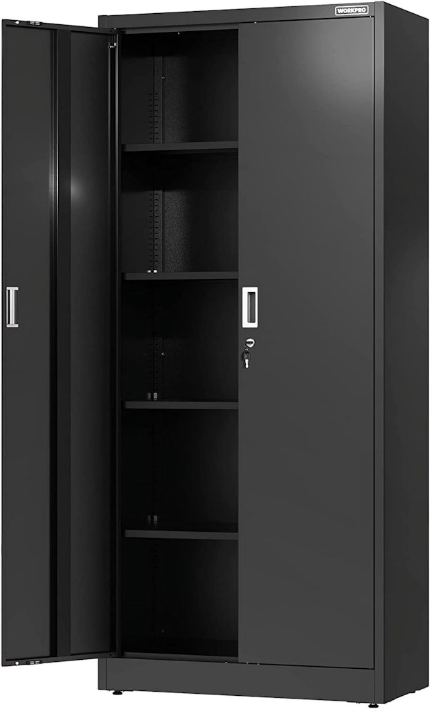 WorkPro Metal Garage Storage Cabinet: 71" for $170, 37" for $90