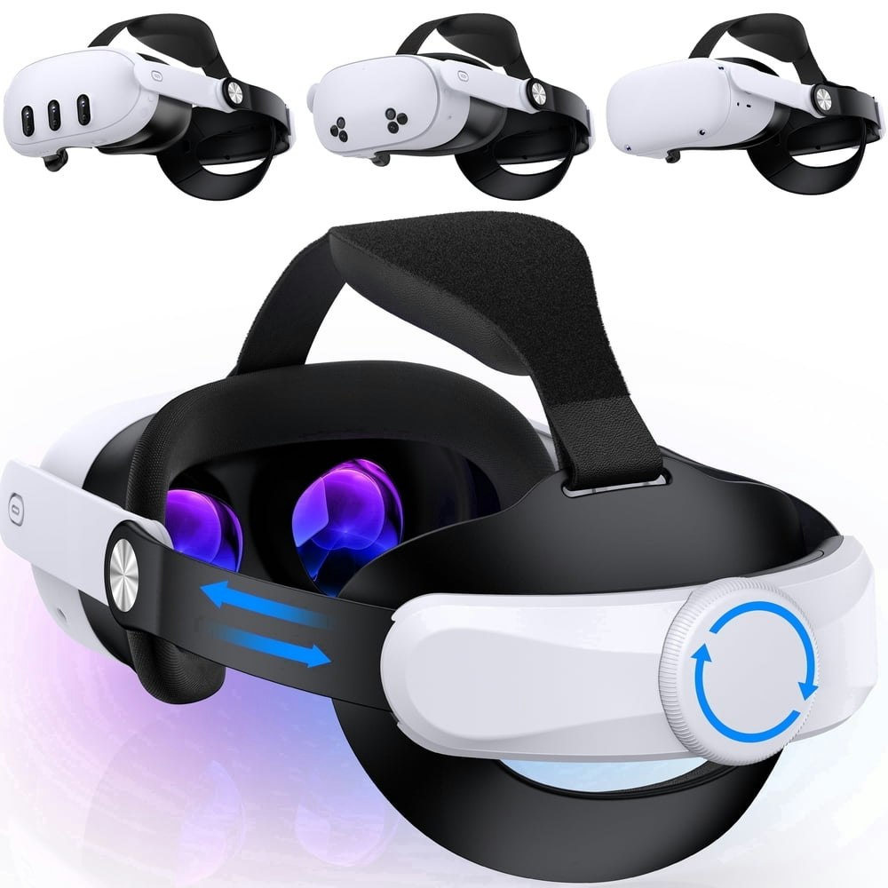 QQV Adjustable Head Strap for Meta Quest 3 and Quest 2: $18.98