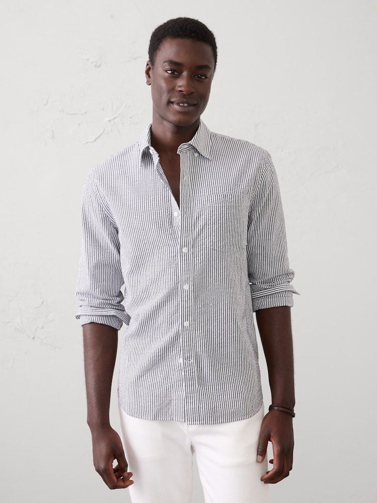 Standard-Fit Seersucker Shirt: $59.97 Standard-Fit Seersucker Shirt: $59.97